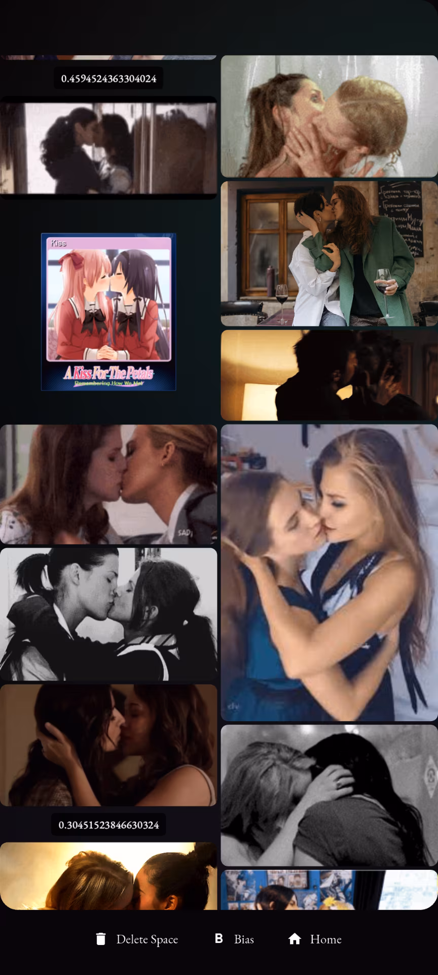 TWBA screenshot showing a romance image collection.