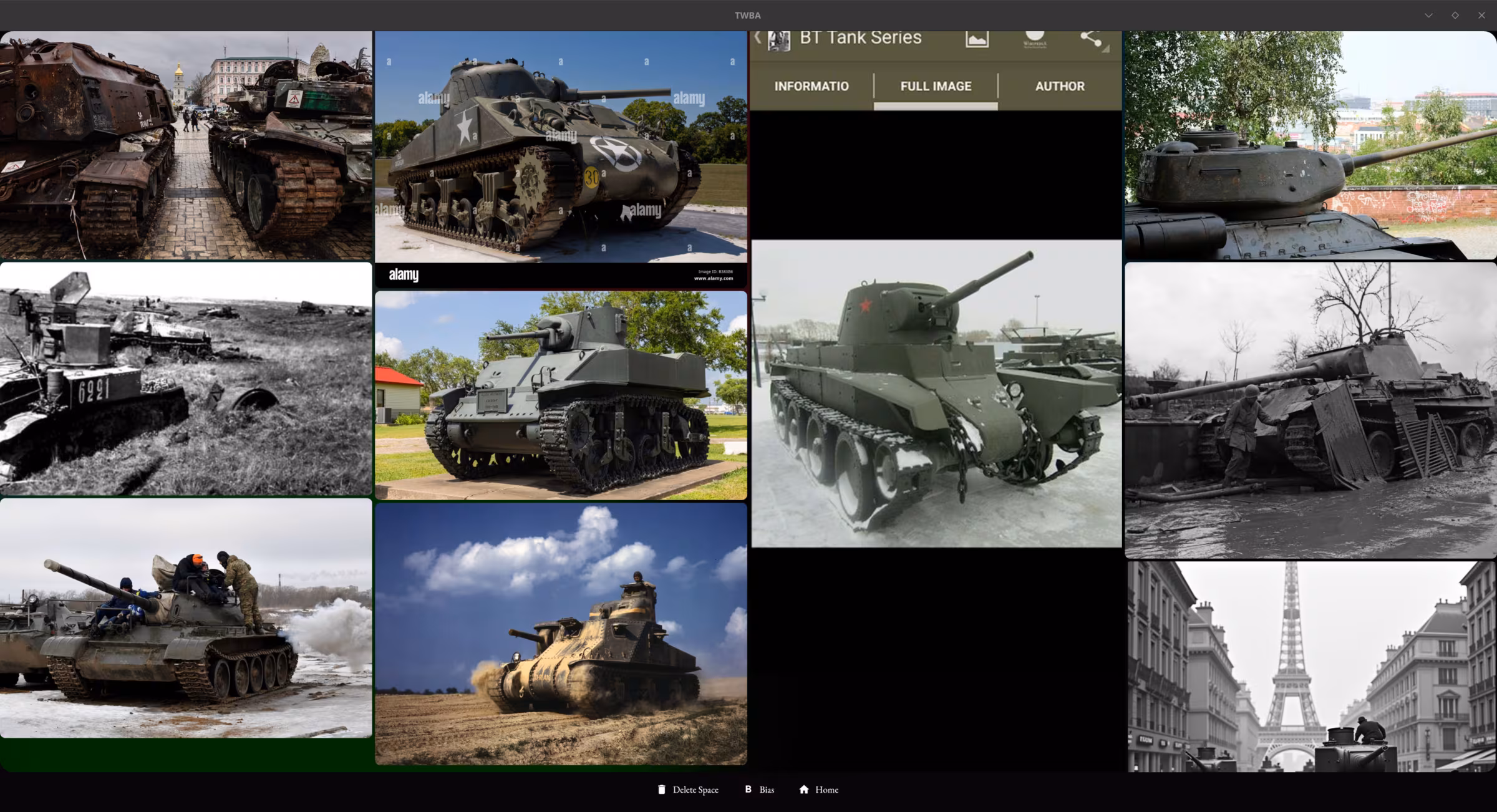 TWBA selected desktop screenshot showing a reference grid.